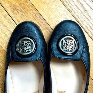 Slip on shoe.  Black